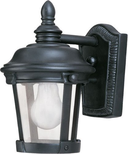 6 1/2" 1-Light Outdoor Wall Lantern in Bronze with Seedy Glass