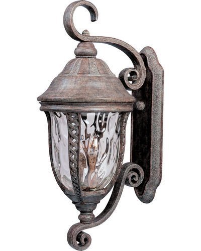 12" Whittier Cast 3-Light Outdoor Wall Lantern in Earth Tone with Water Glass