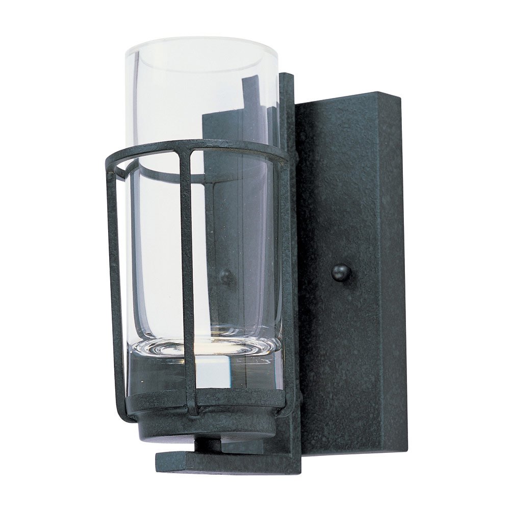 Single Light LED Wall Sconce in Anthracite with Clear Glass