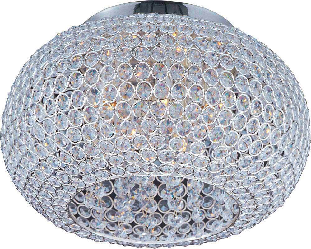 Glimmer 5-Light Flush Mount in Plated Silver