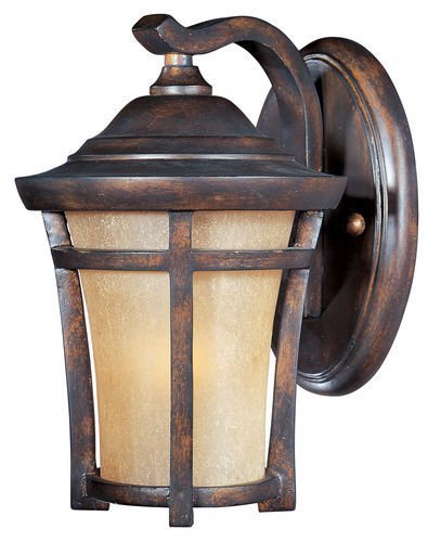 6 1/2" 1-Light Outdoor Wall Lantern in Copper Oxide with Golden Frost Glass