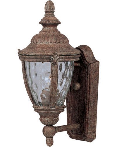 7" 1-Light Outdoor Wall Lantern in Earth Tone with Water Glass