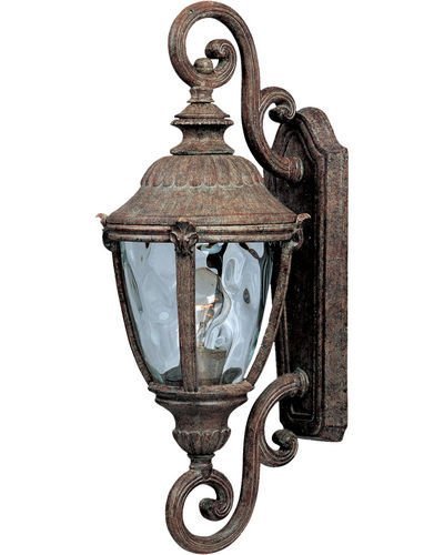 8 1/2" 1-Light Outdoor Wall Lantern in Earth Tone with Water Glass
