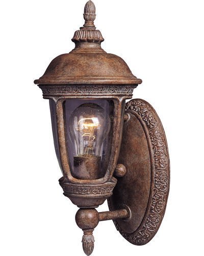 6" 1-Light Outdoor Wall Lantern in Sienna with Seedy Glass