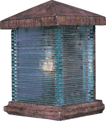 7" 1-Light Outdoor Wall Lantern in Earth Tone with Clear Glass
