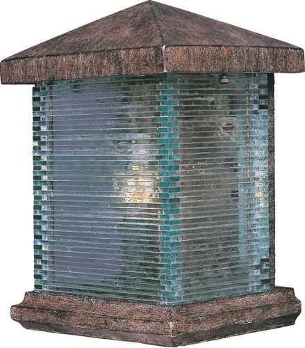 10" 1-Light Outdoor Wall Lantern in Earth Tone with Clear Glass