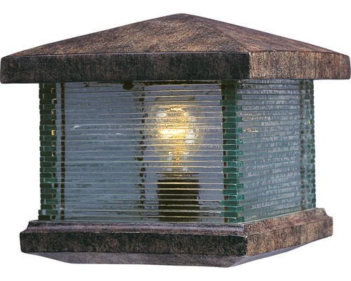 9 1/2" 1-Light Outdoor Deck Lantern in Earth Tone with Clear Glass