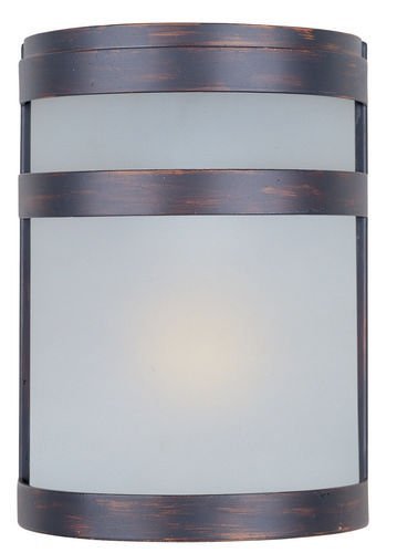6" 1-Light Outdoor Wall Lantern in Oil Rubbed Bronze with Frosted Glass