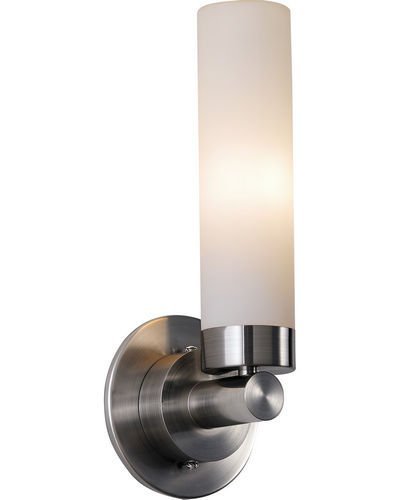 4.7" 1-Light Wall Sconce in Satin Nickel with White Glass