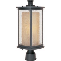 Bungalow LED 1-Light Outdoor Pole/Post Lantern in Bronze