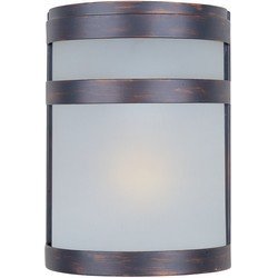 Arc LED 1-Light LED Outdoor Wall Lantern in Oil Rubbed Bronze