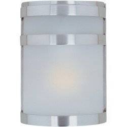 Arc LED 1-Light LED Outdoor Wall Lantern in Stainless Steel