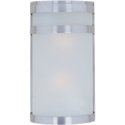 Arc LED 2-Light LED Outdoor Wall Lantern in Stainless Steel