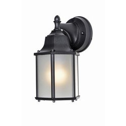 1-Light LED Outdoor Wall Mount in Black