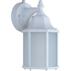 1-Light LED Outdoor Wall Mount in White