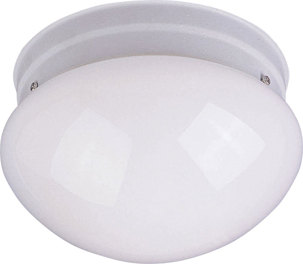 Essentials 1-Light Flush Mount in White