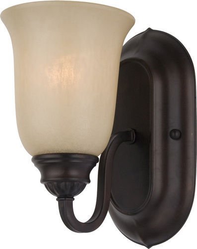 5" 1-Light Wall Sconce in Oil Rubbed Bronze with Marble Glass