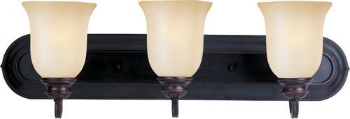 24" 3-Light Bath Vanity in Oil Rubbed Bronze with Wilshire Glass
