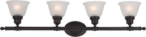 39 1/2" 4-Light Bath Vanity in Oil Rubbed Bronze with Frosted Glass