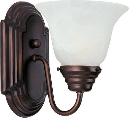 6" 1-Light Wall Sconce in Oil Rubbed Bronze with Marble Glass