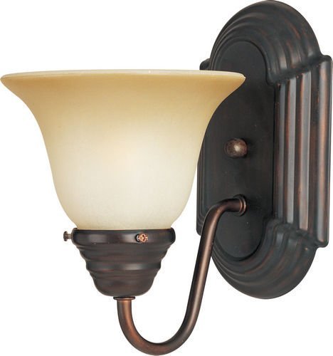 6" 1-Light Wall Sconce in Oil Rubbed Bronze with Wilshire Glass