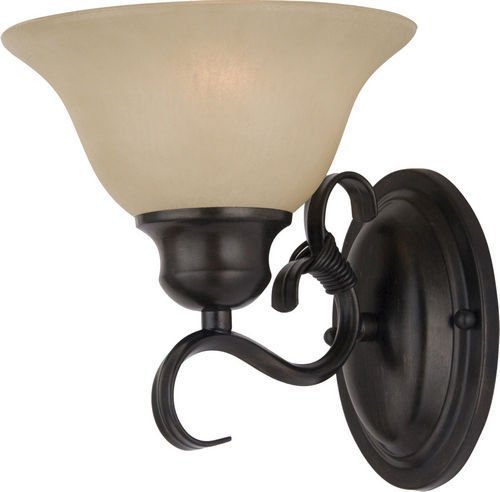 7 1/2" 1-Light Wall Sconce in Kentucky Bronze with Wilshire Glass