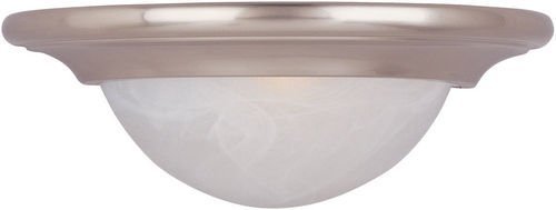 13" 1-Light Wall Sconce in Satin Nickel with Marble Glass