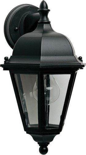 8" Energy Star 1-Light Outdoor Wall Lantern in Black