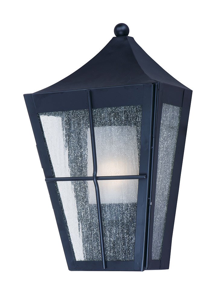 Revere 1-Light Outdoor Wall Lantern in Black