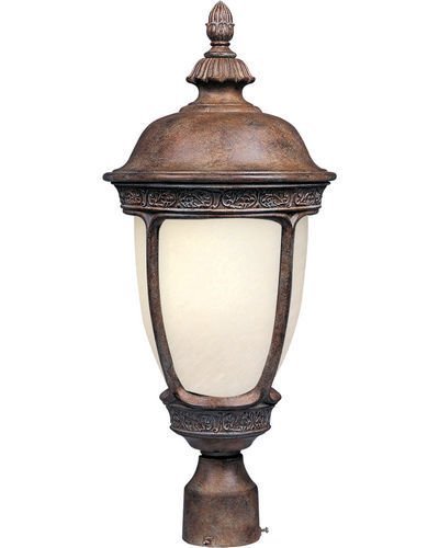10" Energy Star 1-Light Outdoor Pole/Post Lantern in Sienna with Snow Flake Glass