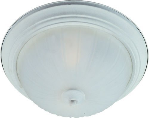 15 1/2" 3-Light in Textured White with Frosted Glass