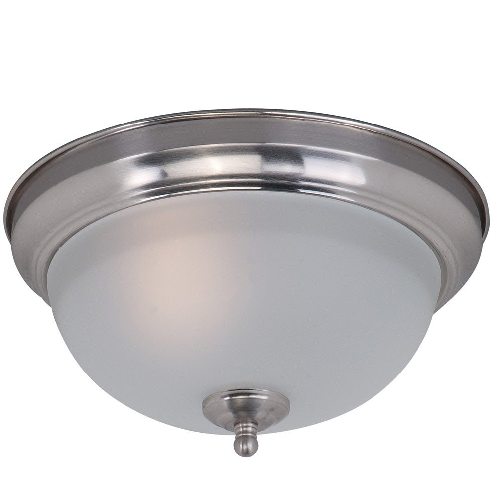 1 Light in Satin Nickel with Frosted Glass