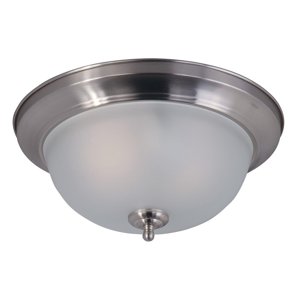2 Light in Satin Nickel with Frosted Glass