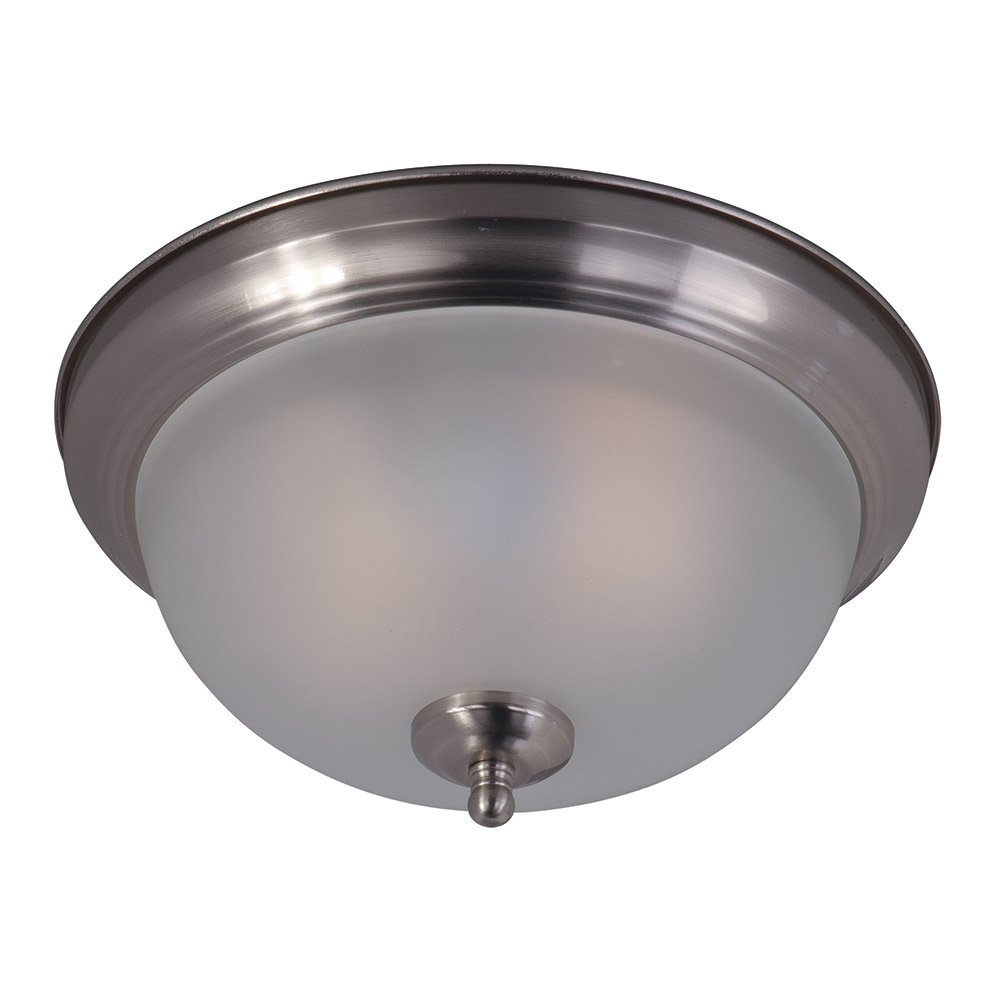 2 Light in Satin Nickel with Frosted Glass