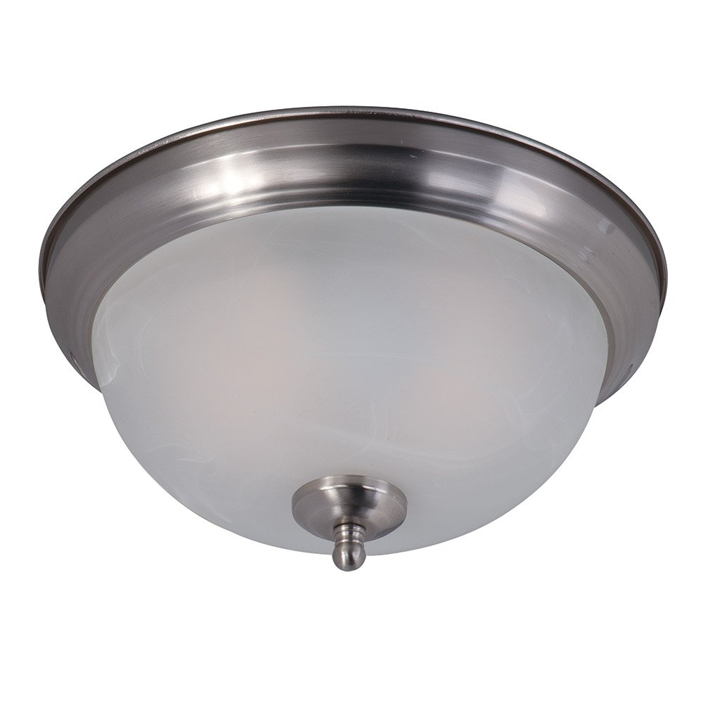 2 Light in Satin Nickel with Marble Glass