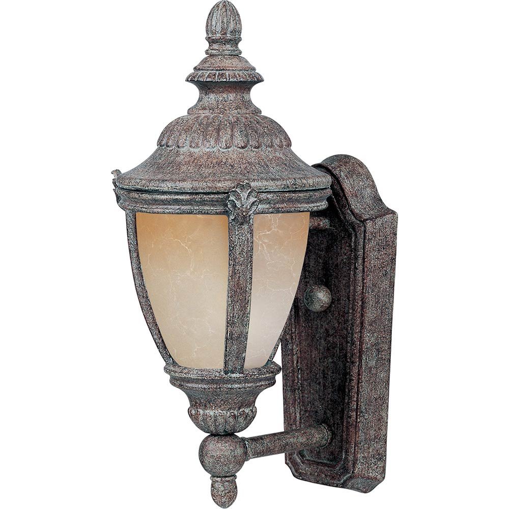 Energy Efficient Outdoor Wall Lantern in Earth Tone with Latte Glass