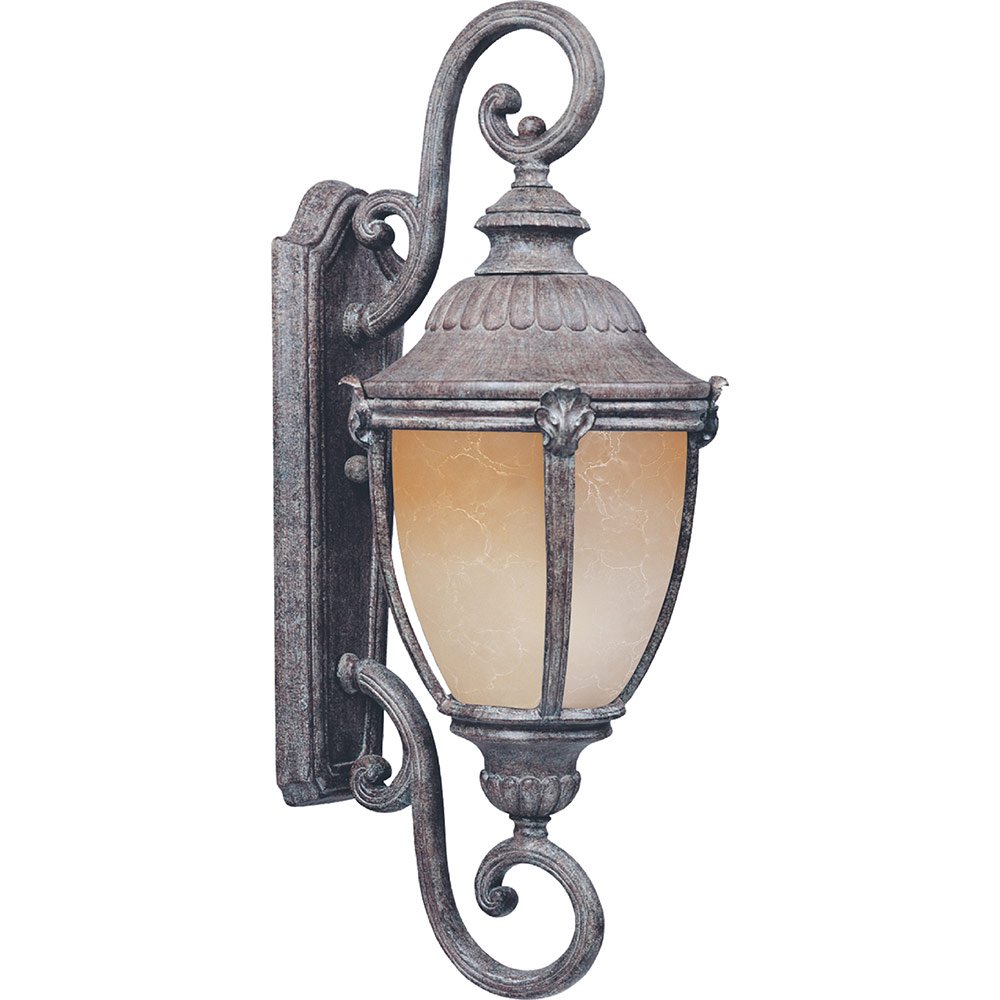Energy Efficient Outdoor Wall Lantern in Earth Tone with Latte Glass