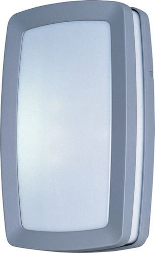 7 1/4" Energy Star 2-Light Wall Mount in Platinum with White Glass