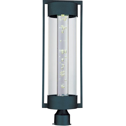8 1/4" LED Outdoor Pole/Post Lantern in Textured Ebony with Clear Glass
