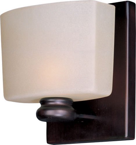 5 1/4" 1-Light Wall Sconce in Oil Rubbed Bronze with Dusty White Glass