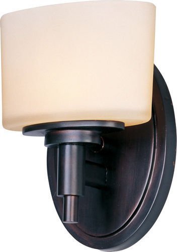 5 1/2" 1-Light Wall Sconce in Oil Rubbed Bronze with Dusty White Glass