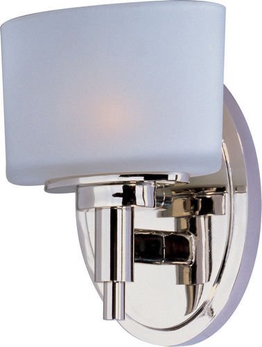 5 1/2" 1-Light Wall Sconce in Polished Chrome with Satin White Glass