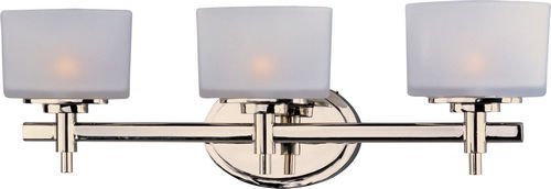22 1/4" 3-Light Bath Vanity in Polished Chrome with Satin White Glass