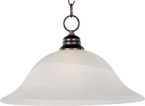 16" 1-Light Pendant in Oil Rubbed Bronze with Marble Glass
