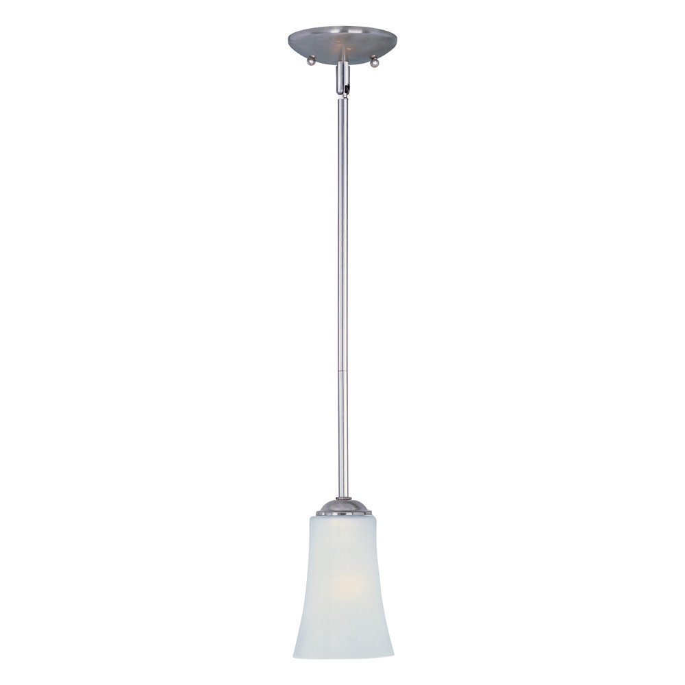 Mini Pendant in Satin Nickel with Frosted Glass