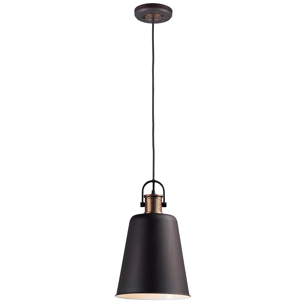 1-Light Pendant in Oil Rubbed Bronze And Antique Brass