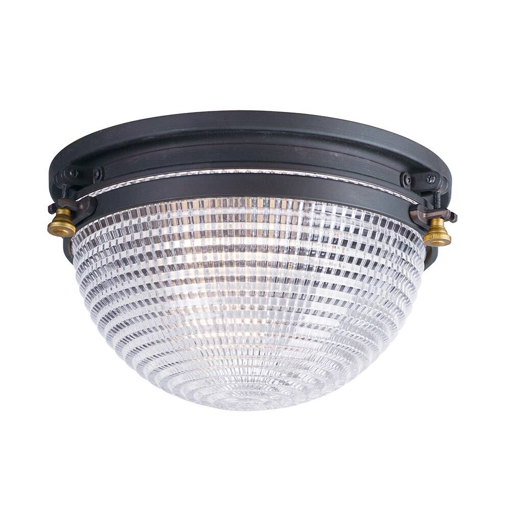 1-Light Flush Mount in Oil Rubbed Bronze And Antique Brass