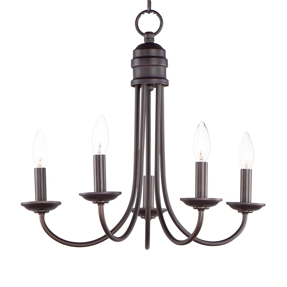5-Light Candle Chandelier in Oil Rubbed Bronze