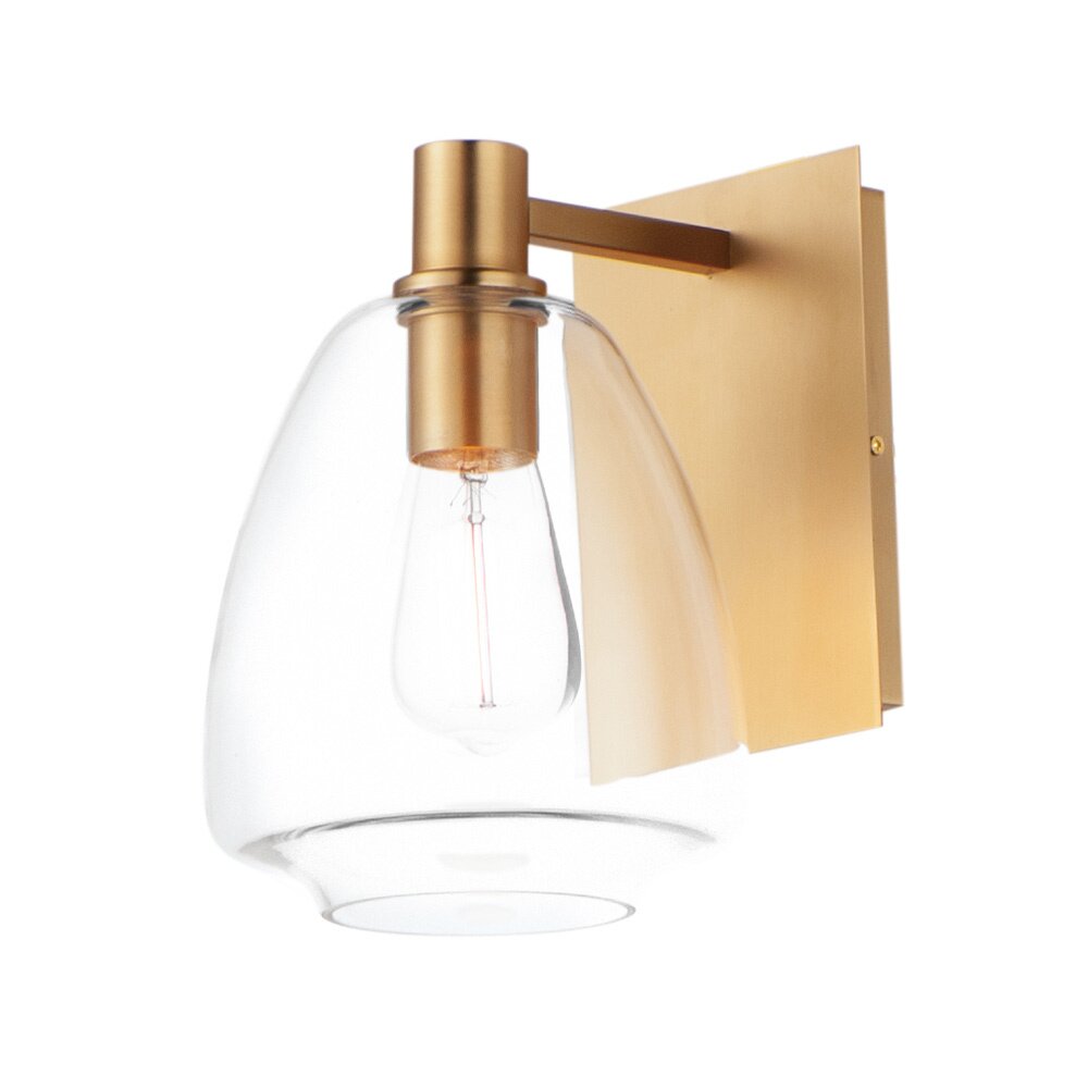 1-Light Wall Sconce in Satin Brass