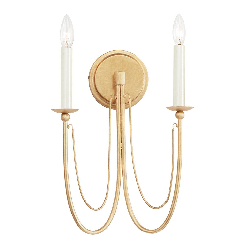 2-Light Wall Sconce in Gold